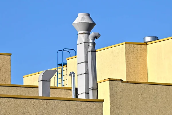 Průmyslové Ocelové Klimatizační Ventilační Systémy — Stock fotografie