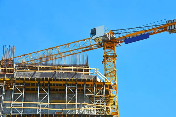 Crane Building Construction Blue Sky — Stock Photo, Image
