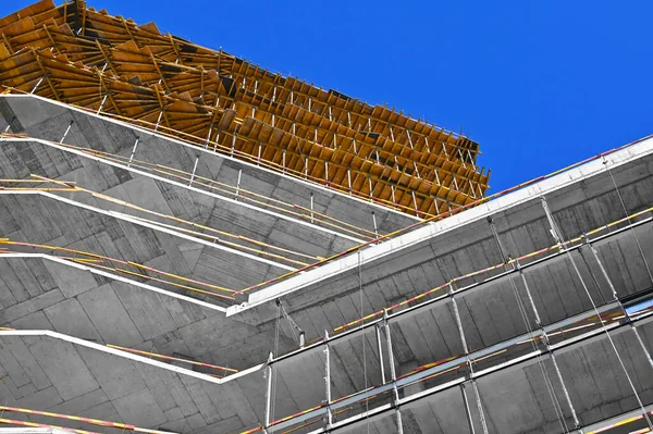 High Rise Building Construction Site Work Scaffolding — Stock Photo, Image