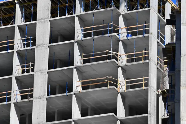 Building Construction Site Work Concrete Brick — Stock Photo, Image