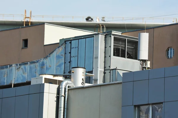 Sistemas Industriais Condicionado Ventilação Aço — Fotografia de Stock