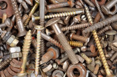 Eski vida vida ve cıvata Macro shot