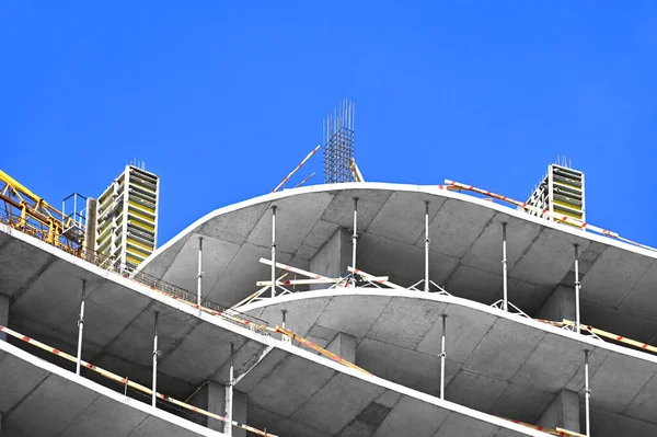 High Rise Building Construction Site Work Scaffolding — Stock Photo, Image