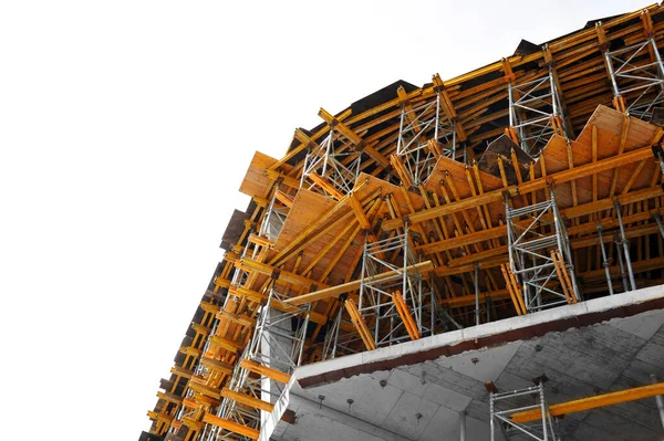 High Rise Building Construction Site Work Scaffolding — Stock Photo, Image