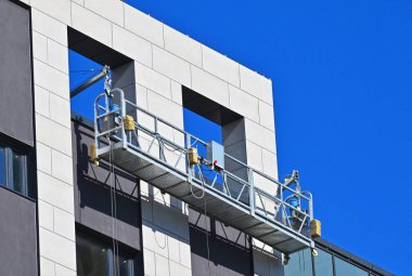 Bekleyen Platform Beşik İnşaat Gondolu, Duvarda ZLP