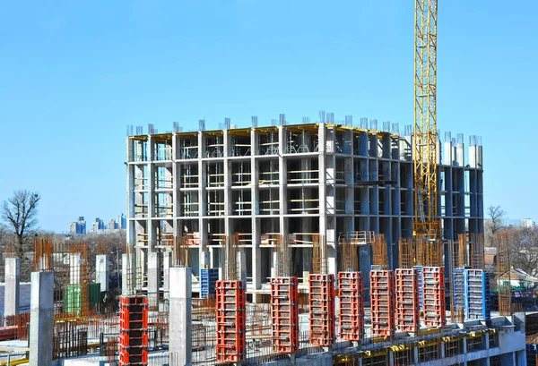 Building Construction Site Work Formwork Reinforsment — Stock Photo, Image