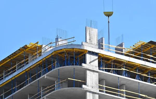 Hochhaus Baustelle Mit Gerüsten — Stockfoto