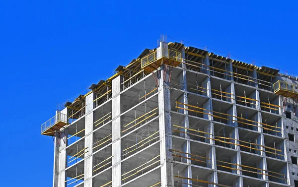 Hochhaus Baustelle Mit Gerüsten — Stockfoto