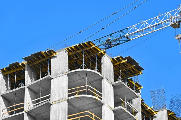 Crane Building Construction Blue Sky — Stock Photo, Image