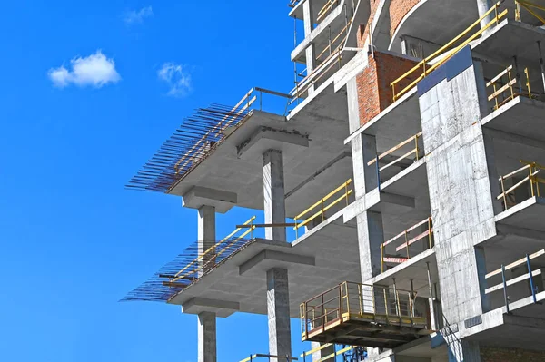 Hochhaus Baustelle Mit Gerüsten — Stockfoto