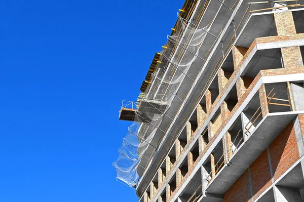 High Rise Building Construction Site Work Scaffolding — Stock Photo, Image