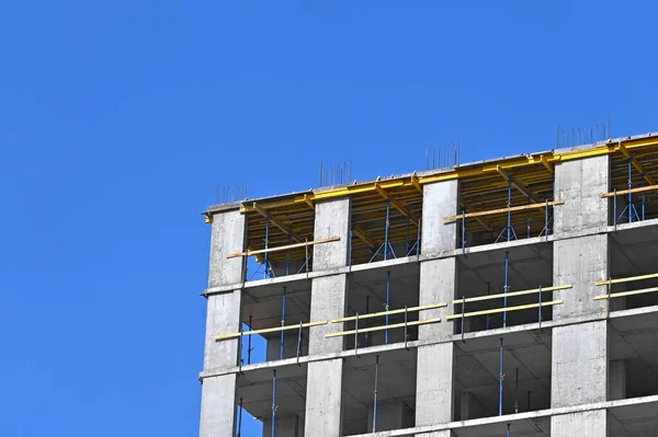 High Rise Building Construction Site Work Scaffolding — Stock Photo, Image