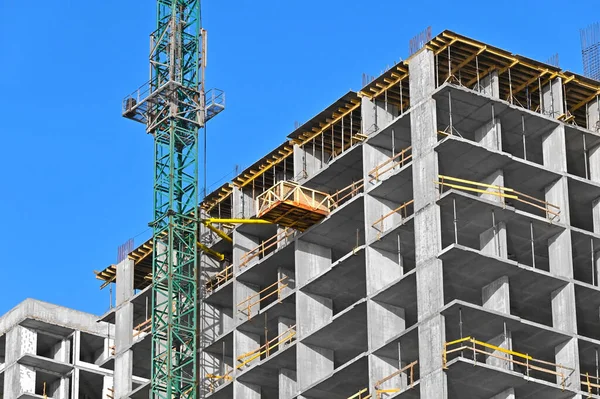 Crane Building Construction Blue Sky — Stock Photo, Image