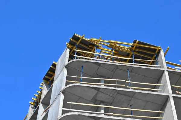 High Rise Building Construction Site Work Scaffolding — Stock Photo, Image