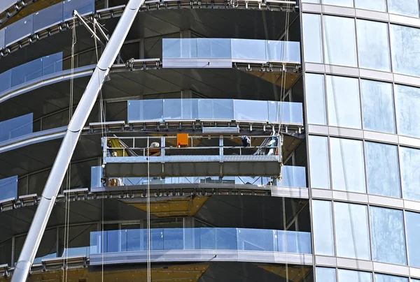 Піднята Платформа Cradle Construction Gondola Zlp Wall — стокове фото