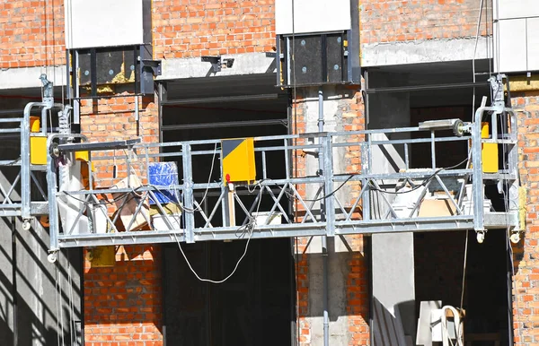 Suspended Platform Cradle Construction Gondola Zlp Wall — Stock Photo, Image