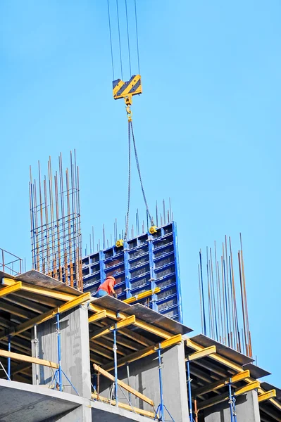 Concrete formwork and floor beams — Stock Photo, Image