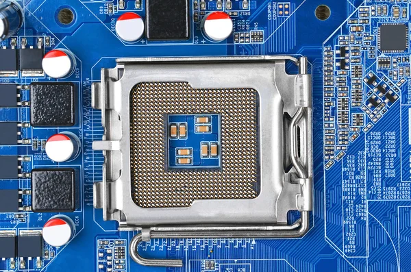 De systeemkaart van de computer, cpu-voet — Stockfoto