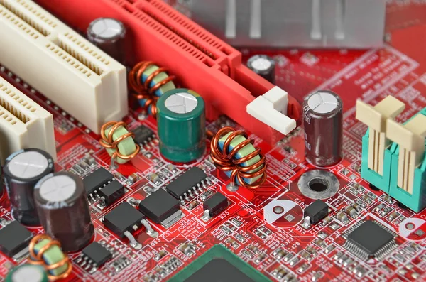 Computer motherboard, DOF — Stock Photo, Image