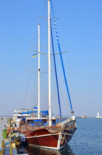 Vintage wooden yacht — Stock Photo, Image