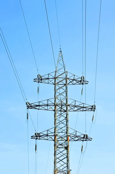 High voltage electric line — Stock Photo, Image