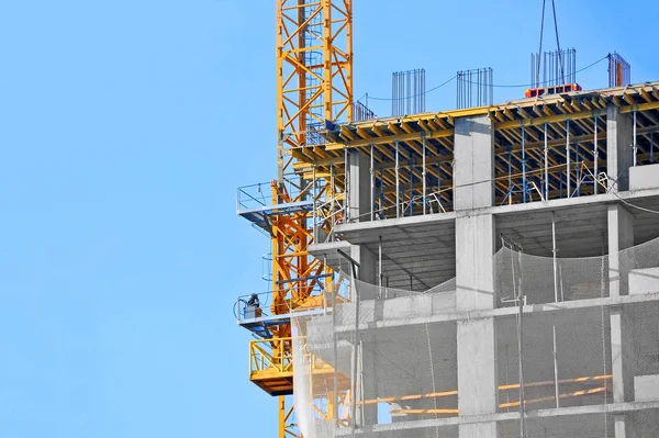 Crane and construction site — Stock Photo, Image