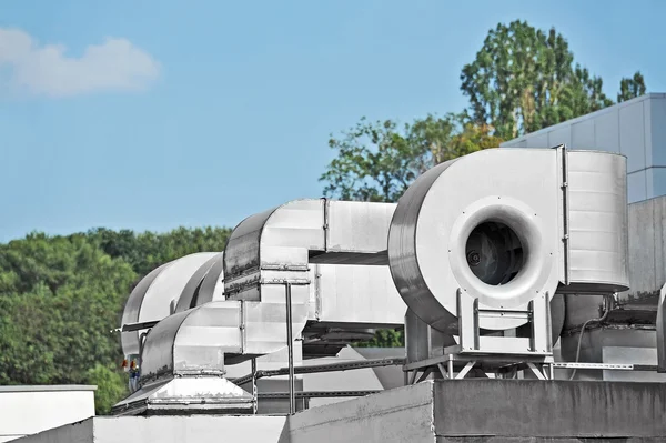 Sistema di ventilazione industriale — Foto Stock