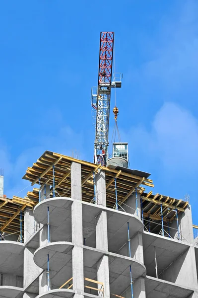 Crane and construction site — Stock Photo, Image