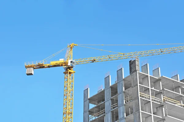 Crane and construction site — Stock Photo, Image