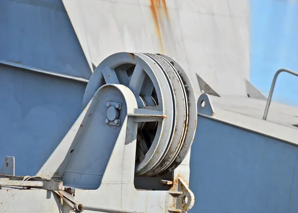 Kabel lier van drijvende kraan — Stockfoto