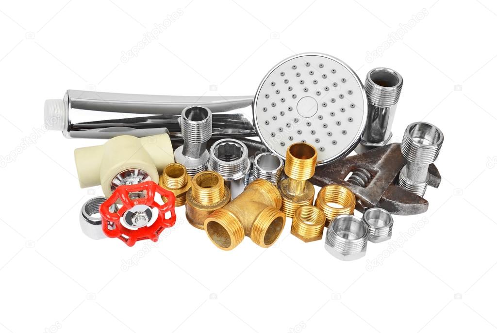 Plumbing fitting, showerhead and wrench