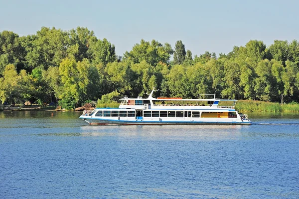 Motor travel river ship — Stock Photo, Image