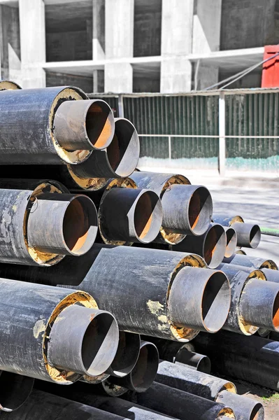 Steel pipe with heat insulation — Stock Photo, Image