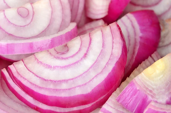 Slised red onion Stock Photo
