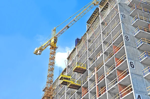 Crane and construction site — Stock Photo, Image