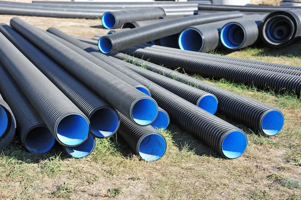 Stacked PVC pipe — Stock Photo, Image