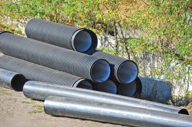 yığılmış pvc boru