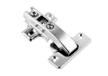 Yeni kaplama menteşesi, beyaz arkaplanda izole edilmiş