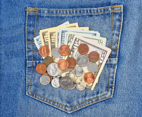 Dinero en efectivo, bolsillo —  Fotos de Stock