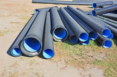 yığılmış pvc boru