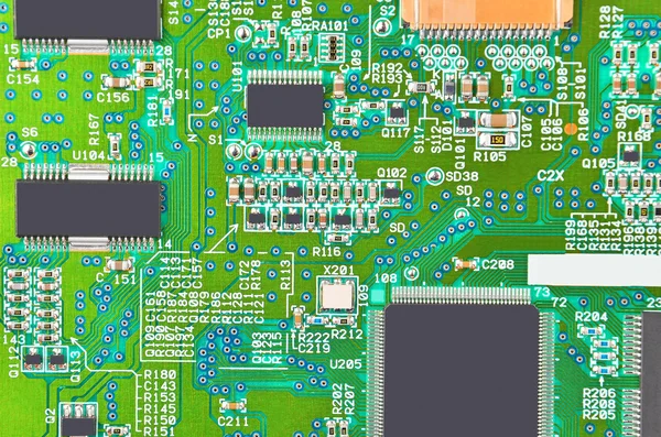 Placa de circuito verde —  Fotos de Stock