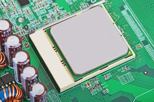 Placa-mãe do computador, tomada da CPU — Fotografia de Stock