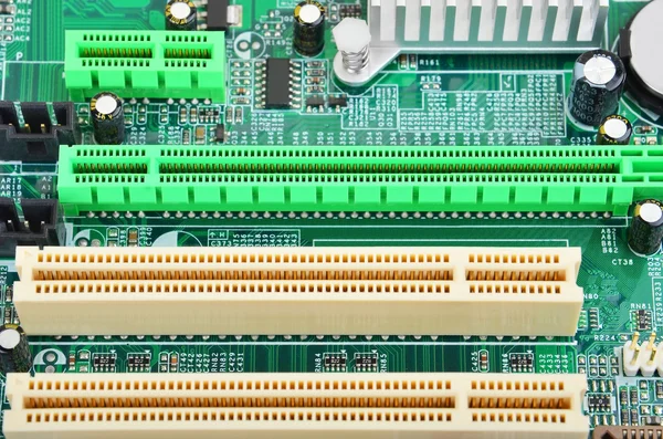Grünes Computermotherboard — Stockfoto