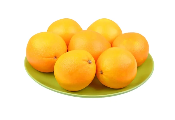 Orange on plate — Stock Photo, Image