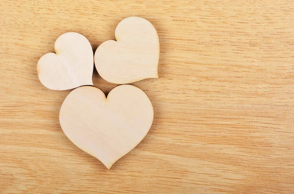 Coeur sur fond en bois — Photo