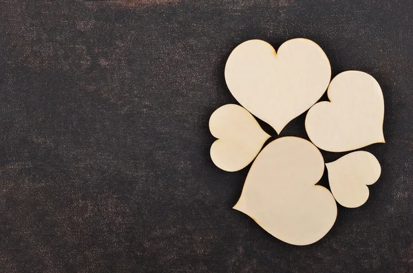 Heart on leather background — Stock Photo, Image