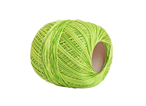 Skein of green wool — Stock Photo, Image
