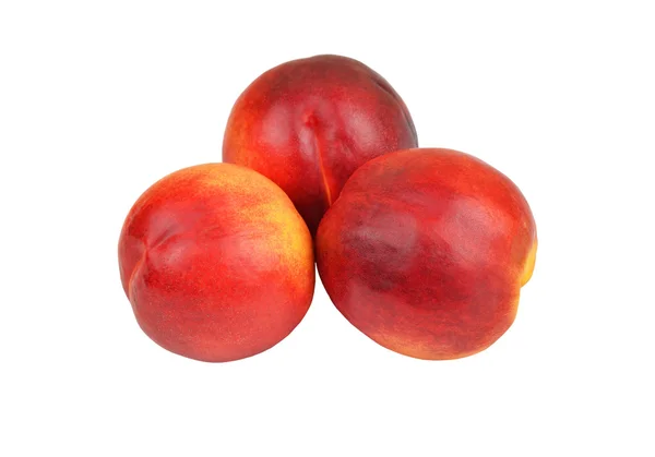 Три персик стиглий — стокове фото