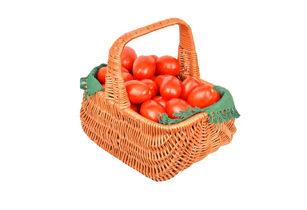 Tomat i en wattled korg — Stockfoto
