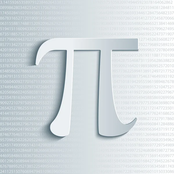 Ícone de símbolo Pi com números . Vetores De Bancos De Imagens